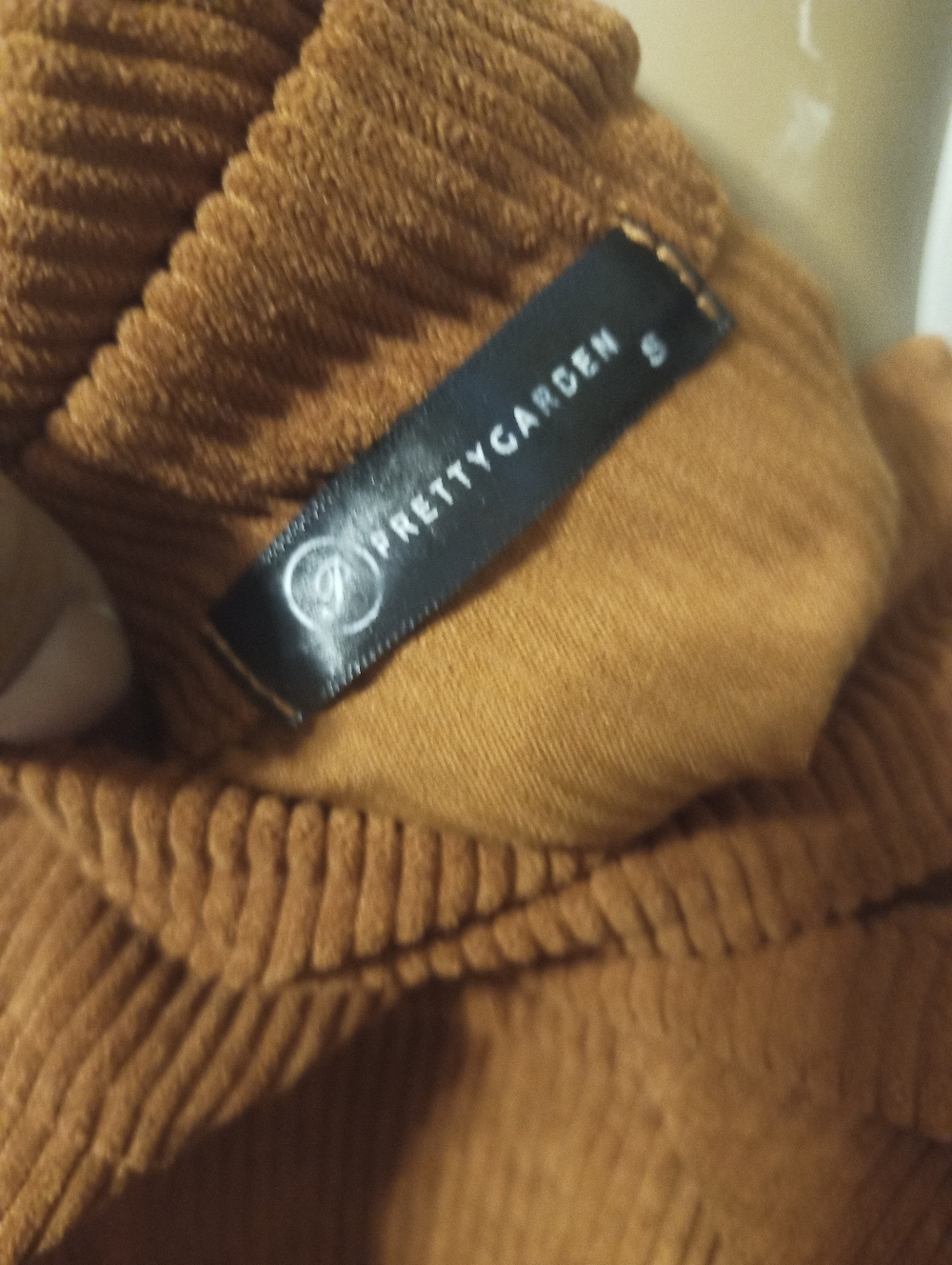 Rust Corduroy Button-Up Shacket - Picture 6 of 6